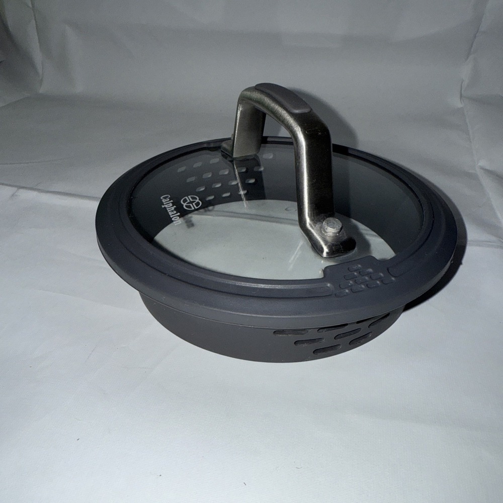 Calphalon 6" ID Glass Silicone Grey Rubber Replacement Strainer‎ Lid Only